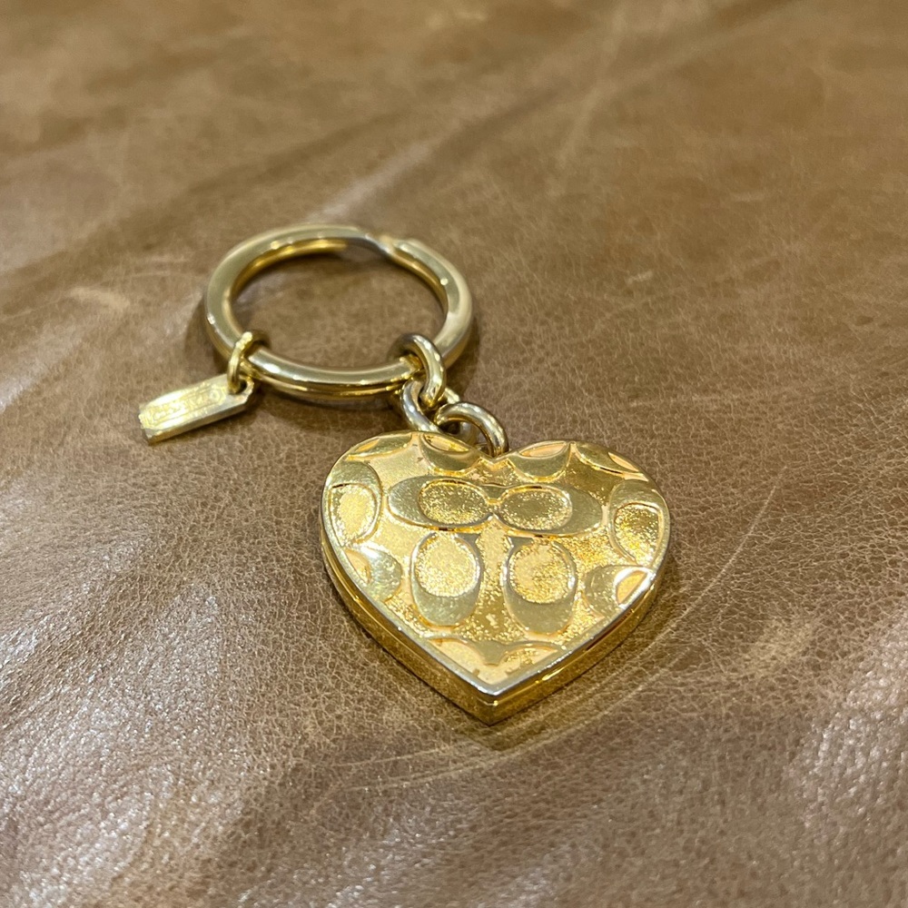 Coach Heart Locket Keychain